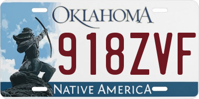 OK license plate 918ZVF