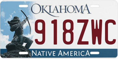 OK license plate 918ZWC