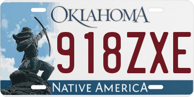 OK license plate 918ZXE