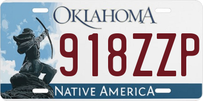 OK license plate 918ZZP