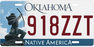 OK license plate 918ZZT