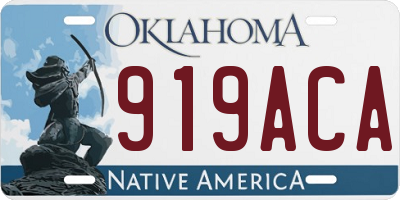 OK license plate 919ACA