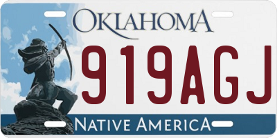 OK license plate 919AGJ