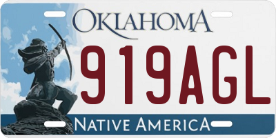 OK license plate 919AGL