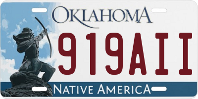 OK license plate 919AII