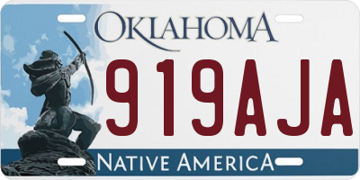 OK license plate 919AJA