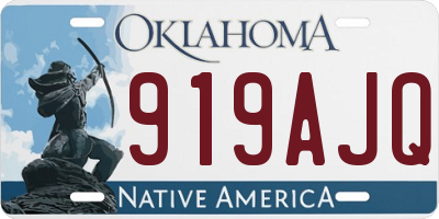 OK license plate 919AJQ