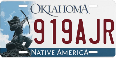 OK license plate 919AJR