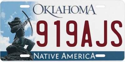 OK license plate 919AJS