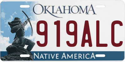 OK license plate 919ALC