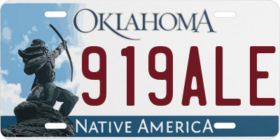 OK license plate 919ALE