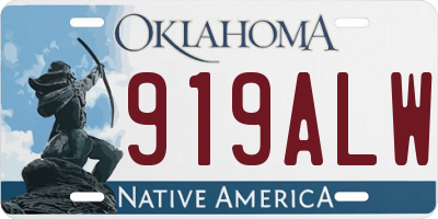 OK license plate 919ALW