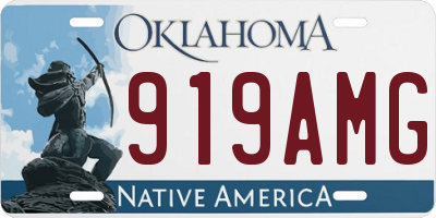 OK license plate 919AMG