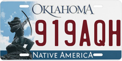 OK license plate 919AQH