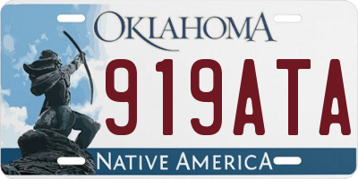 OK license plate 919ATA