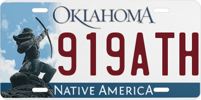 OK license plate 919ATH