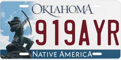 OK license plate 919AYR