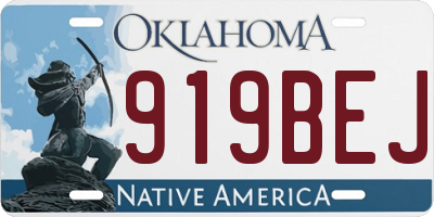 OK license plate 919BEJ
