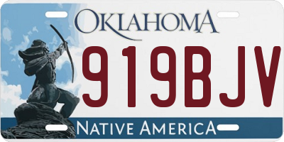 OK license plate 919BJV