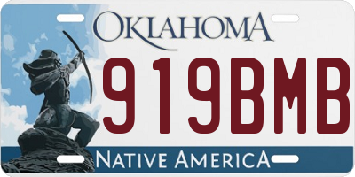 OK license plate 919BMB