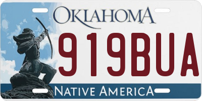 OK license plate 919BUA