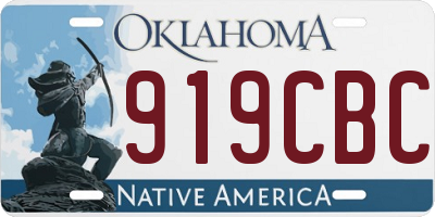 OK license plate 919CBC