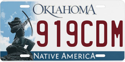 OK license plate 919CDM