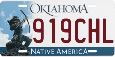 OK license plate 919CHL
