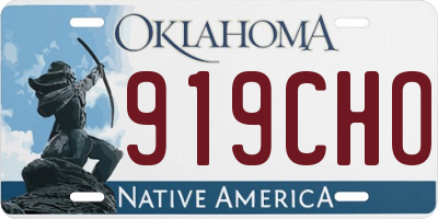OK license plate 919CHO