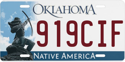 OK license plate 919CIF