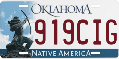 OK license plate 919CIG