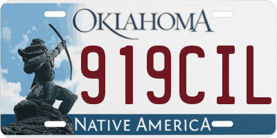 OK license plate 919CIL