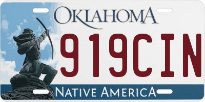 OK license plate 919CIN