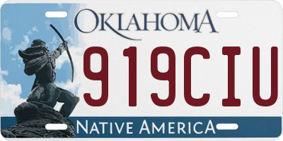 OK license plate 919CIU