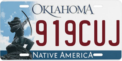OK license plate 919CUJ