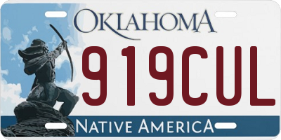 OK license plate 919CUL