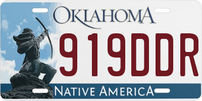 OK license plate 919DDR