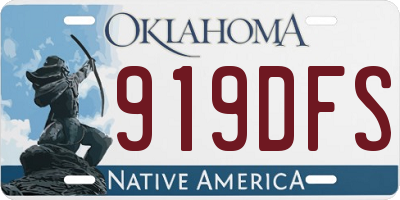 OK license plate 919DFS