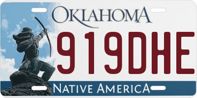 OK license plate 919DHE