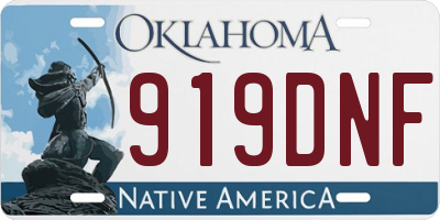 OK license plate 919DNF