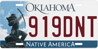 OK license plate 919DNT