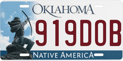 OK license plate 919DOB