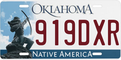 OK license plate 919DXR