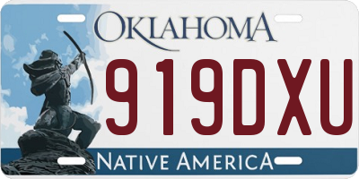 OK license plate 919DXU