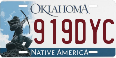 OK license plate 919DYC