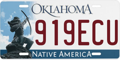 OK license plate 919ECU