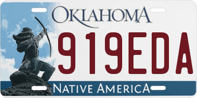 OK license plate 919EDA