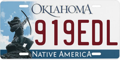 OK license plate 919EDL