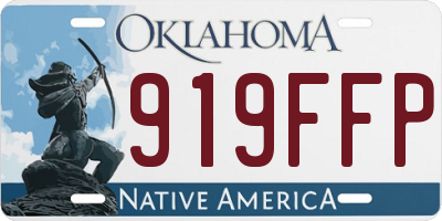 OK license plate 919FFP