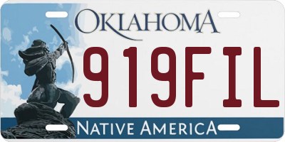OK license plate 919FIL